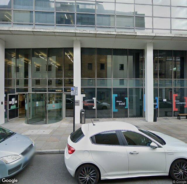 Street View image of 3 Bunhill Row, EC1Y 8YZ, London, the registered office