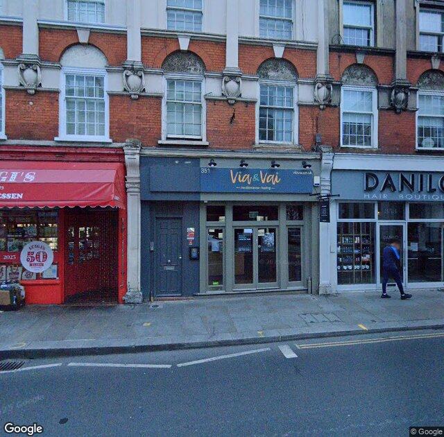 Street View image of 351 Fulham Road, SW10 9TW, London, the registered office